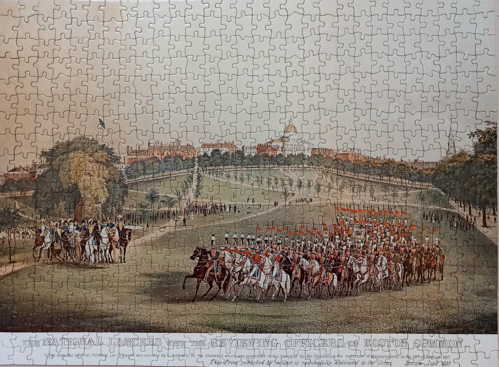 The National Lancers with the Reviewing Officers on Boston Common